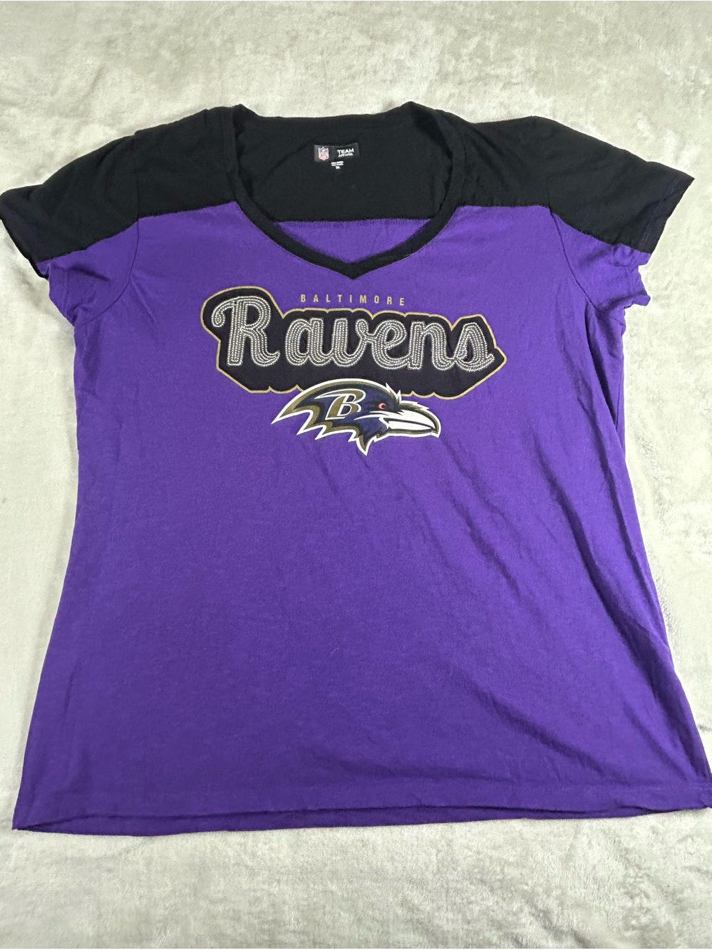 NFL Team Apparel Ravens Shirt Women's Size 2XL 100% Cotton